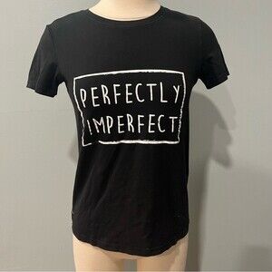 Perfectly Imperfect Black T-Shirt Size Small